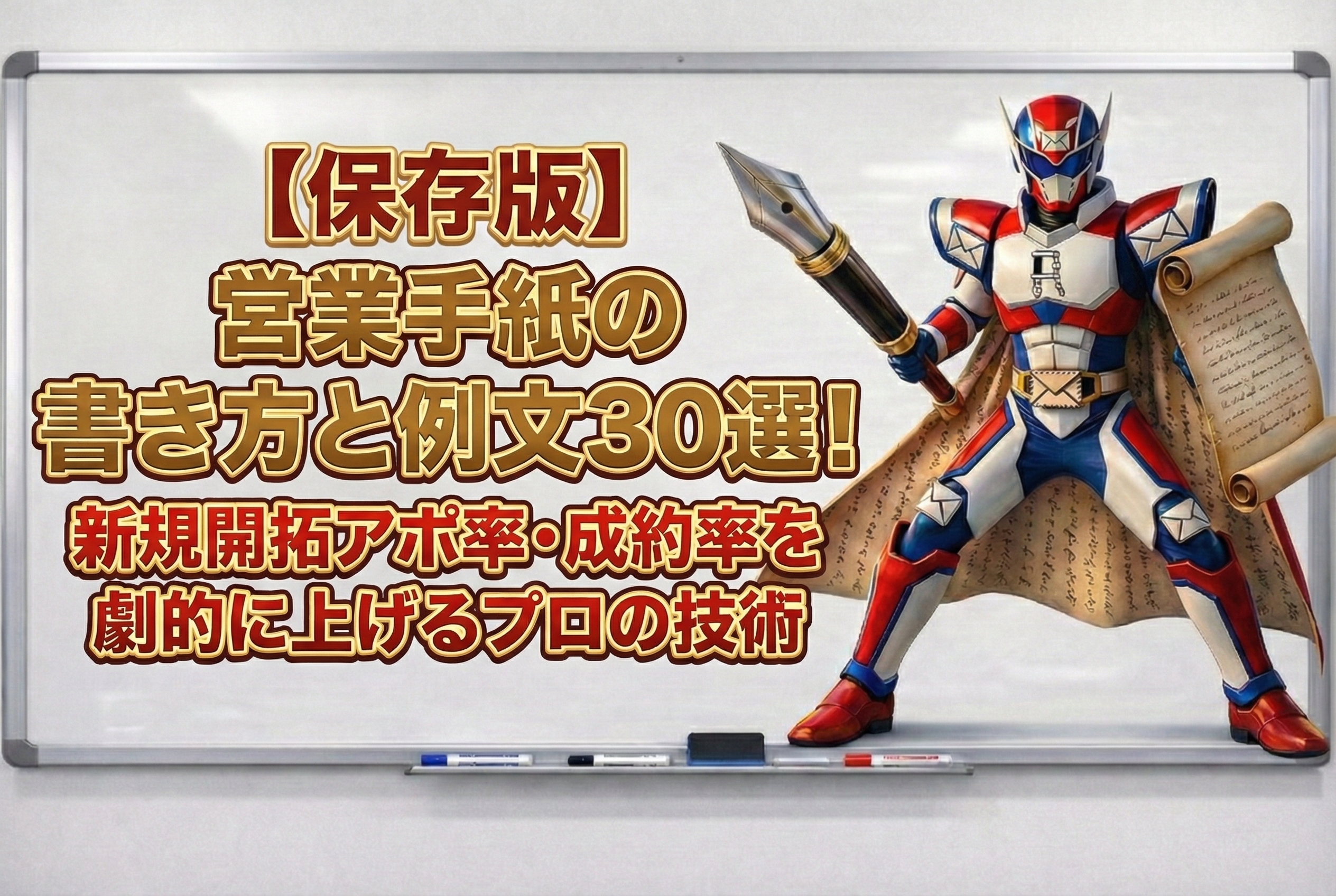 【保存版】営業手紙の書き方と例文30選！新規開拓アポ率・成約率を劇的に上げるプロの技術