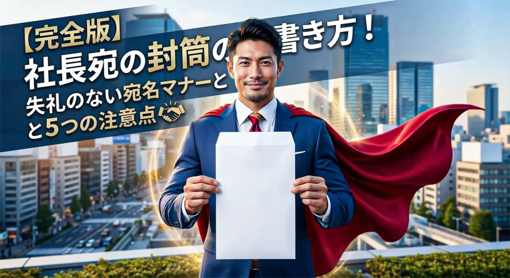【完全版】社長宛の封筒の書き方！失礼のない宛名マナーと5つの注意点